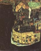 Egon Schiele City on the Blue River II (mk12) France oil painting reproduction